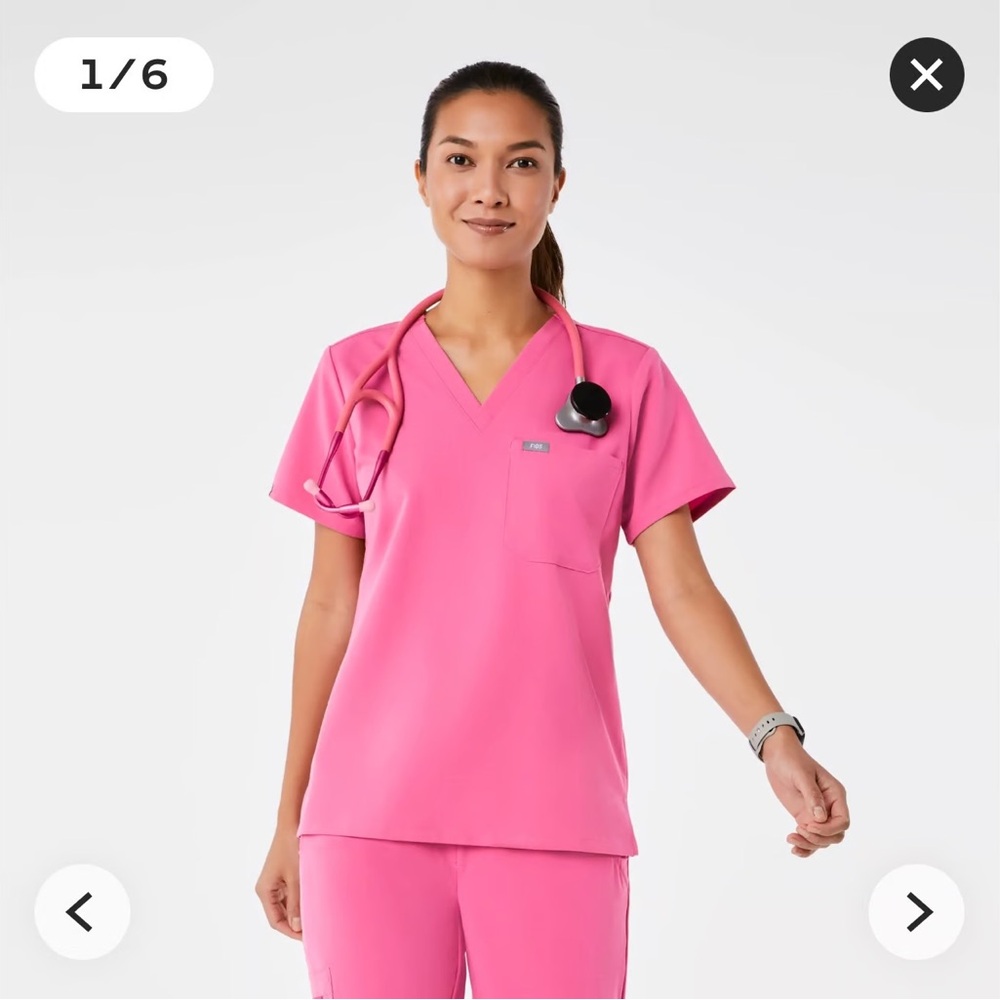 Figs Scrubs F’ing Pink XXS Set
